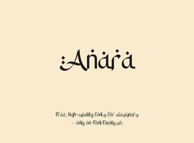 Anara Font