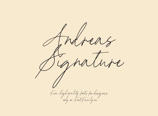 Andreas Signature Font