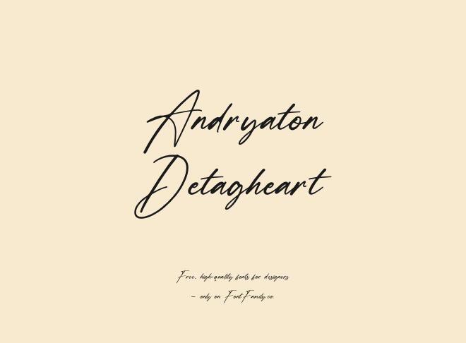 Andryaton Detagheart Font