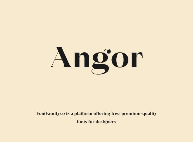 Angor Font