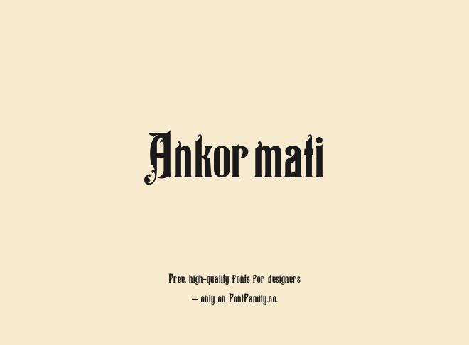 Ankormati Font