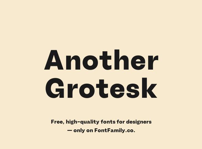Another Grotesk Font