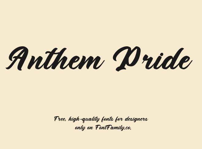 Anthem Pride Font