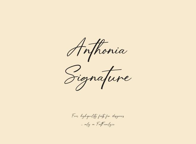 Anthonia Signature Font
