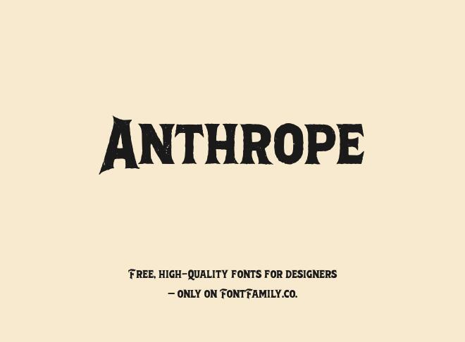 Anthrope Font