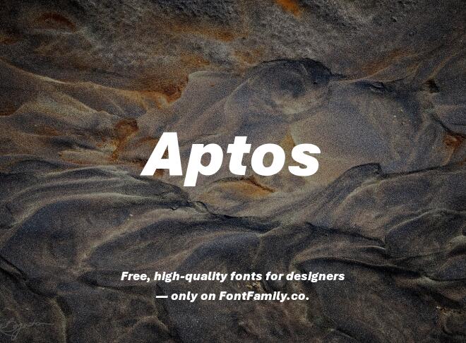 Aptos Font Family