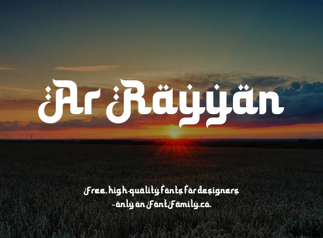 Ar Rayyan Font
