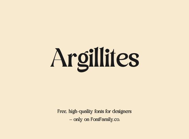 Argillites Font