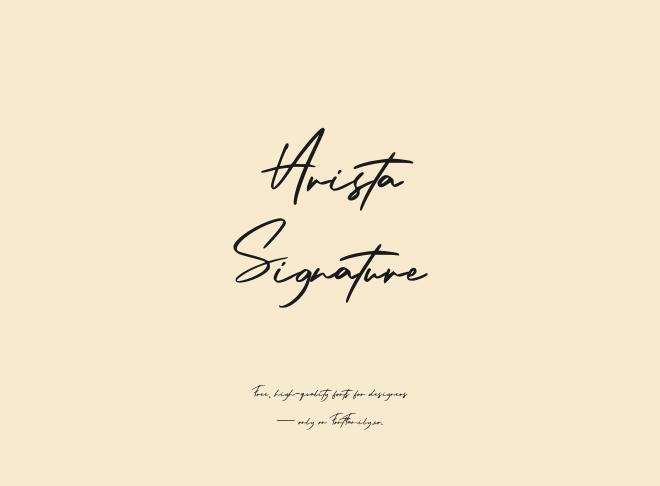 Arista Signature Font