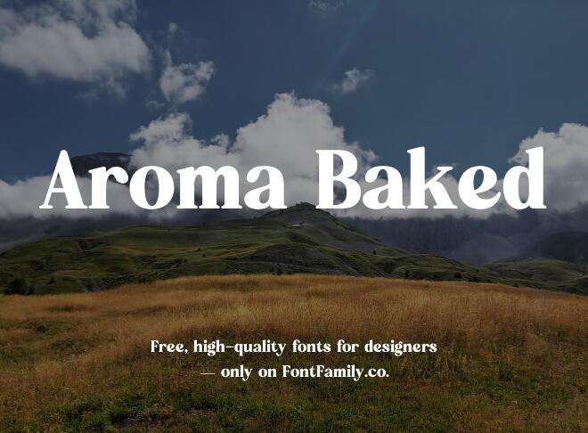 Aroma Baked Font
