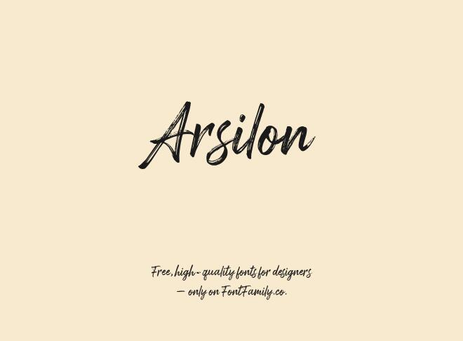 Arsilon Font