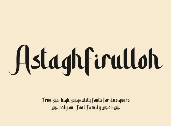 Astaghfirulloh Font