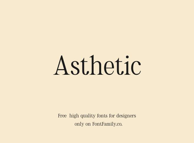 Asthetic Font