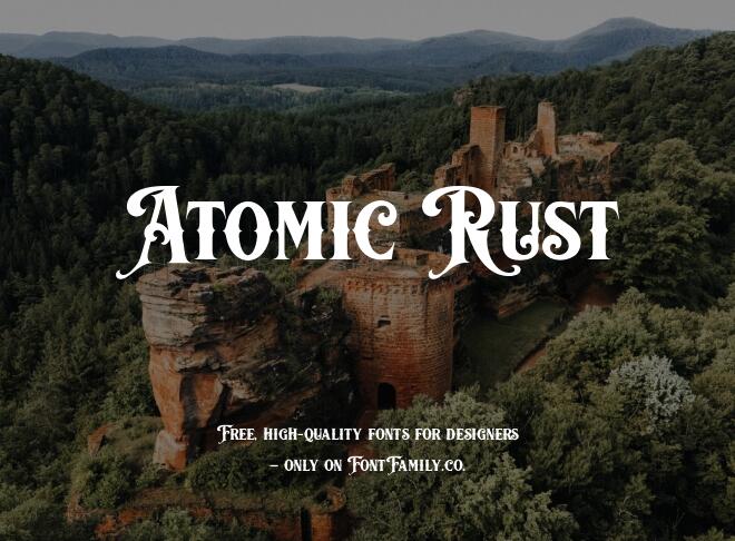 Atomic Rust Font