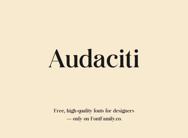 Audaciti Font