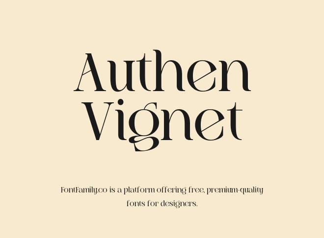Authen Vignet Font