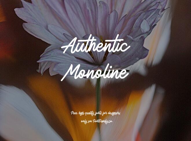 Authentic Monoline Font