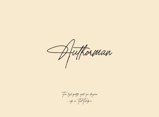 Authorman Font