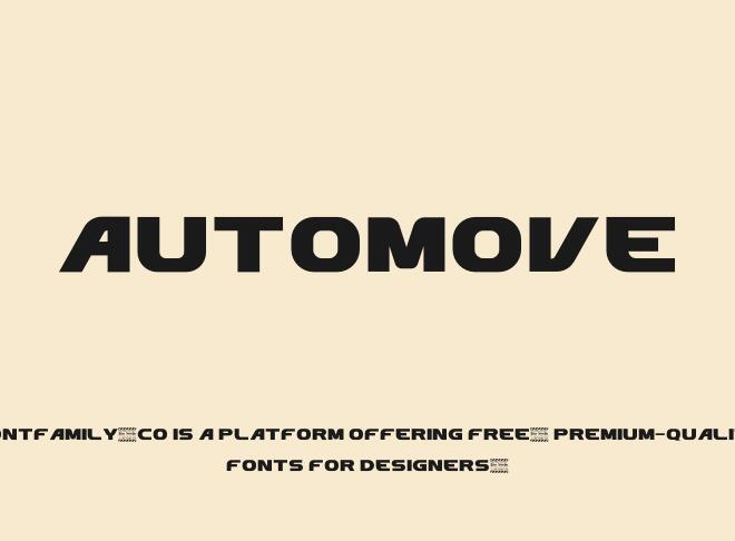 Automove Font