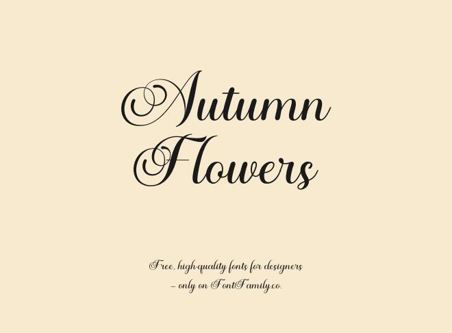Autumn Flowers Font