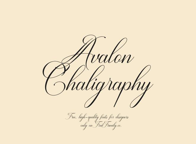 Avalon Chaligraphy Font