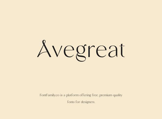 Avegreat Font