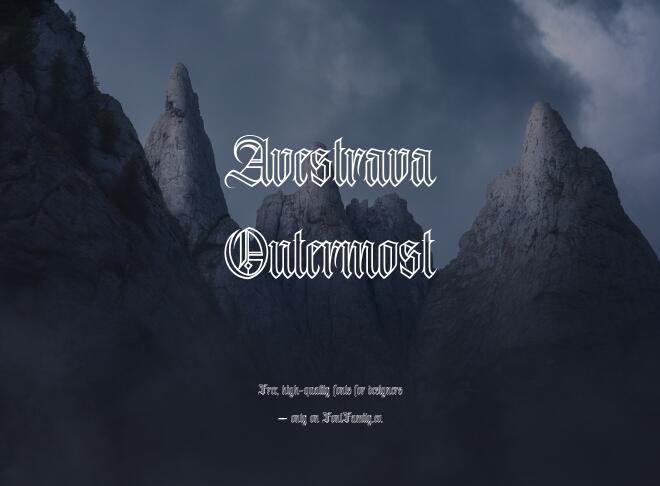 Avestrava Outermost Font