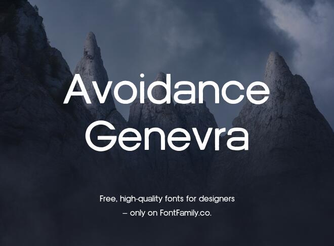 Avoidance Genevra Font