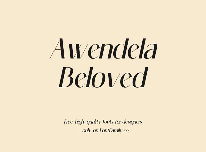 Awendela Beloved Font
