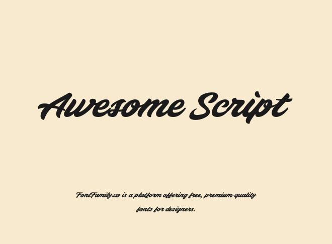 Awesome Script Font