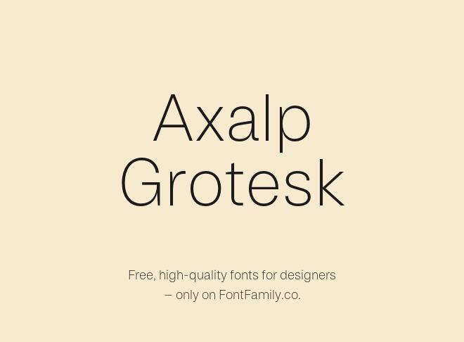 Axalp Grotesk Font