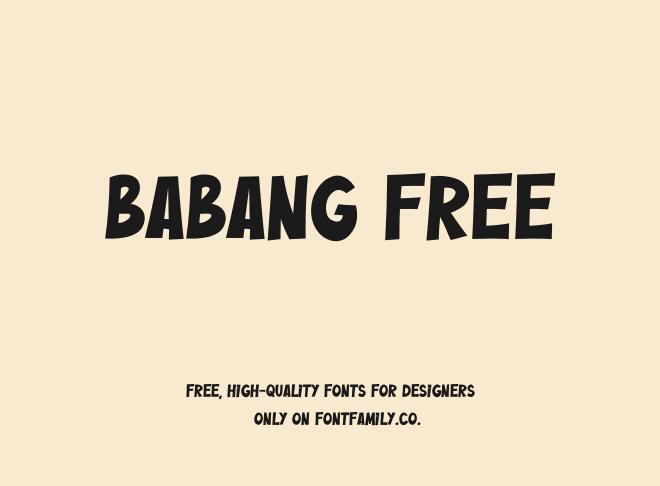 Babang Free Font