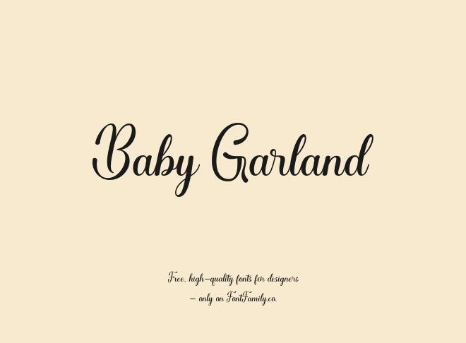 Baby Garland Font