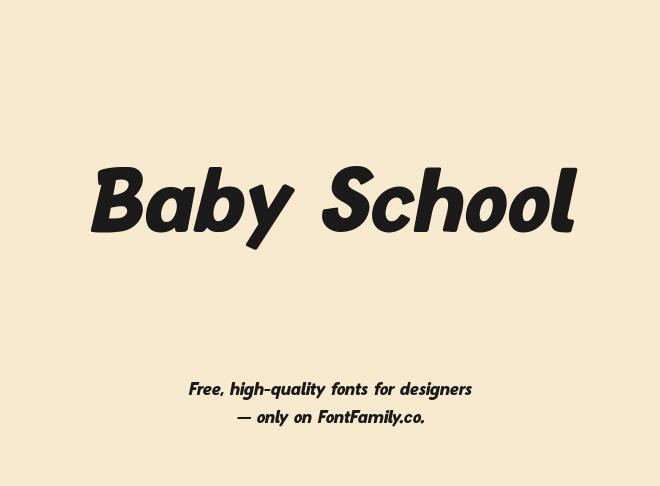 Baby School Font