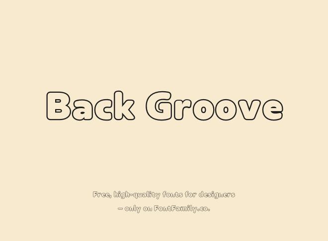 Back Groove Font