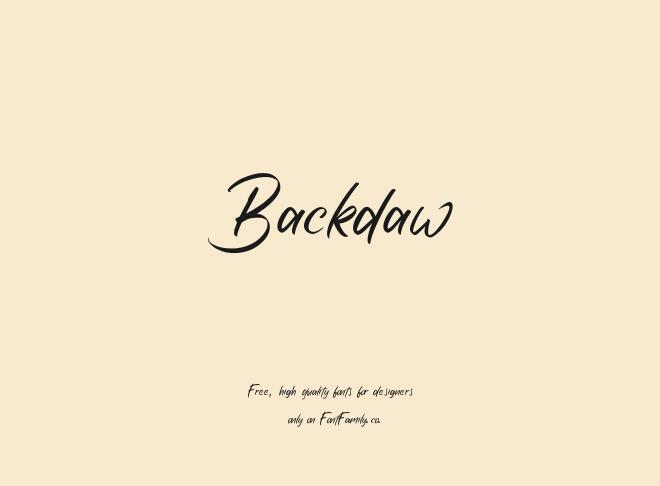 Backdaw Font