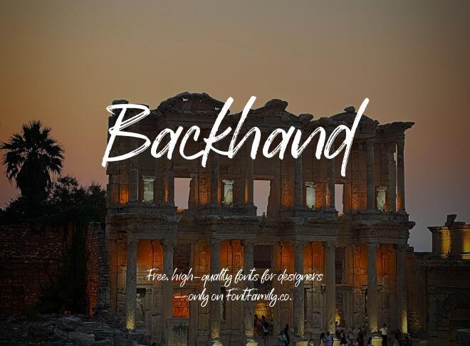 Backhand Font