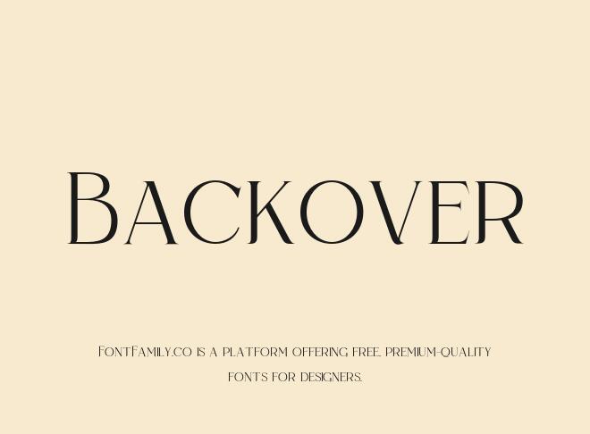 Backover Font