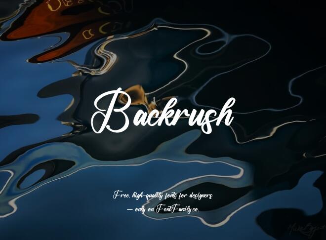 Backrush Font
