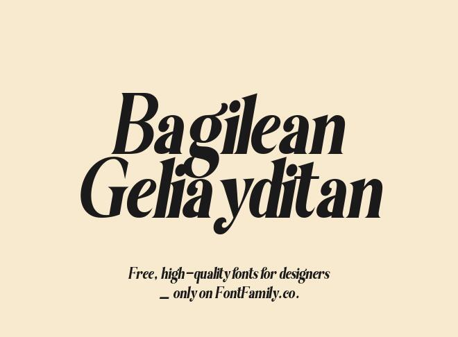 Bagilean Geliayditan Font