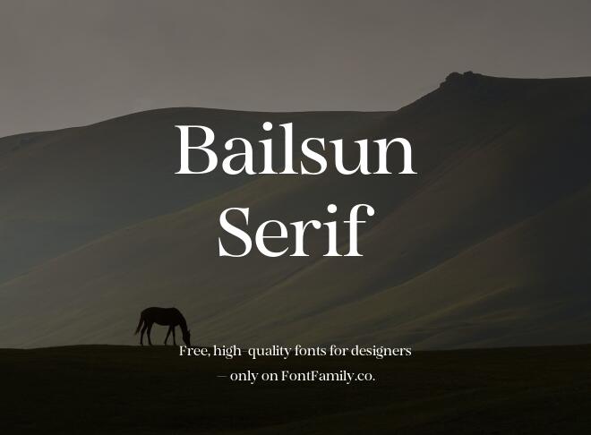 Bailsun Serif Font
