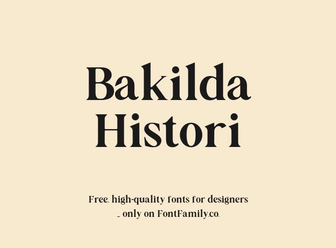 Bakilda Histori Font