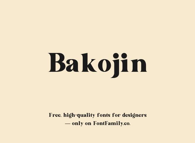 Bakojin Font