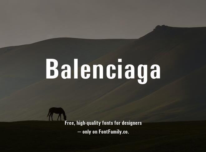 Balenciaga Font