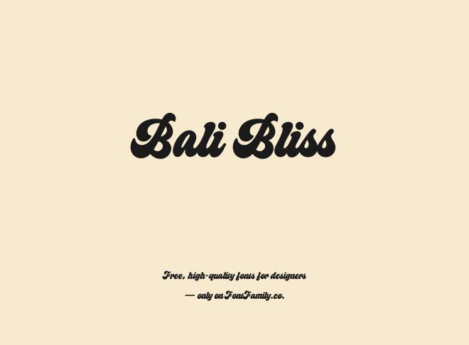 Bali Bliss Font
