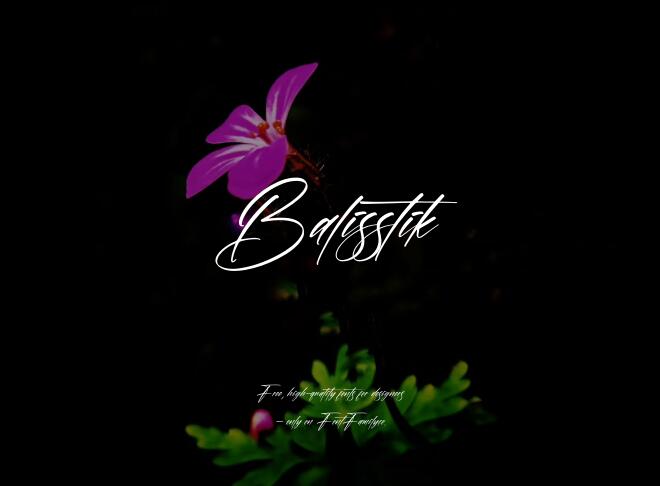 Balisstik Font
