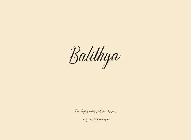 Balithya Font