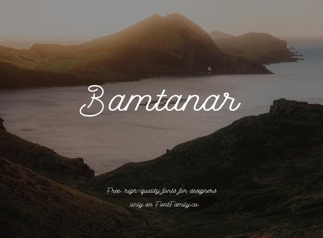 Bamtanar Font
