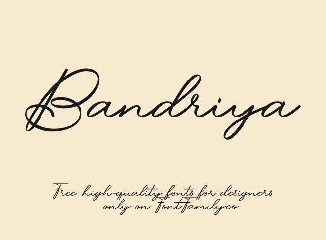 Bandriya Font