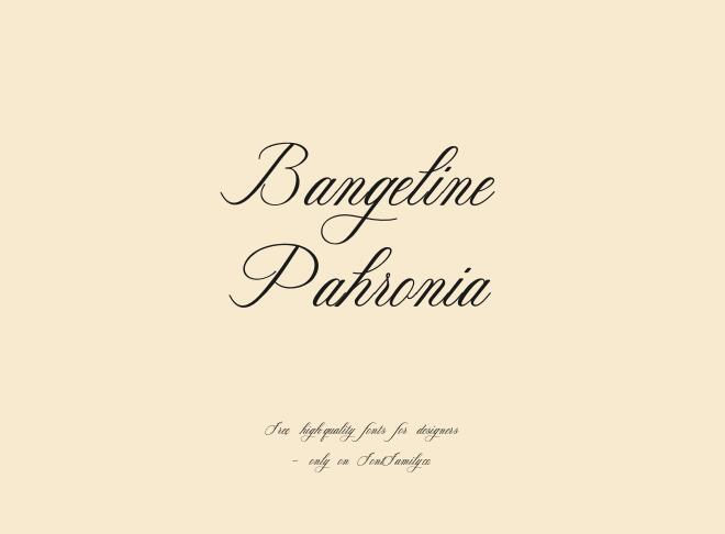 Bangeline Pahronia Font